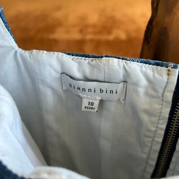 Gianni Bini Denim Bustier Top - Picture 2 of 3